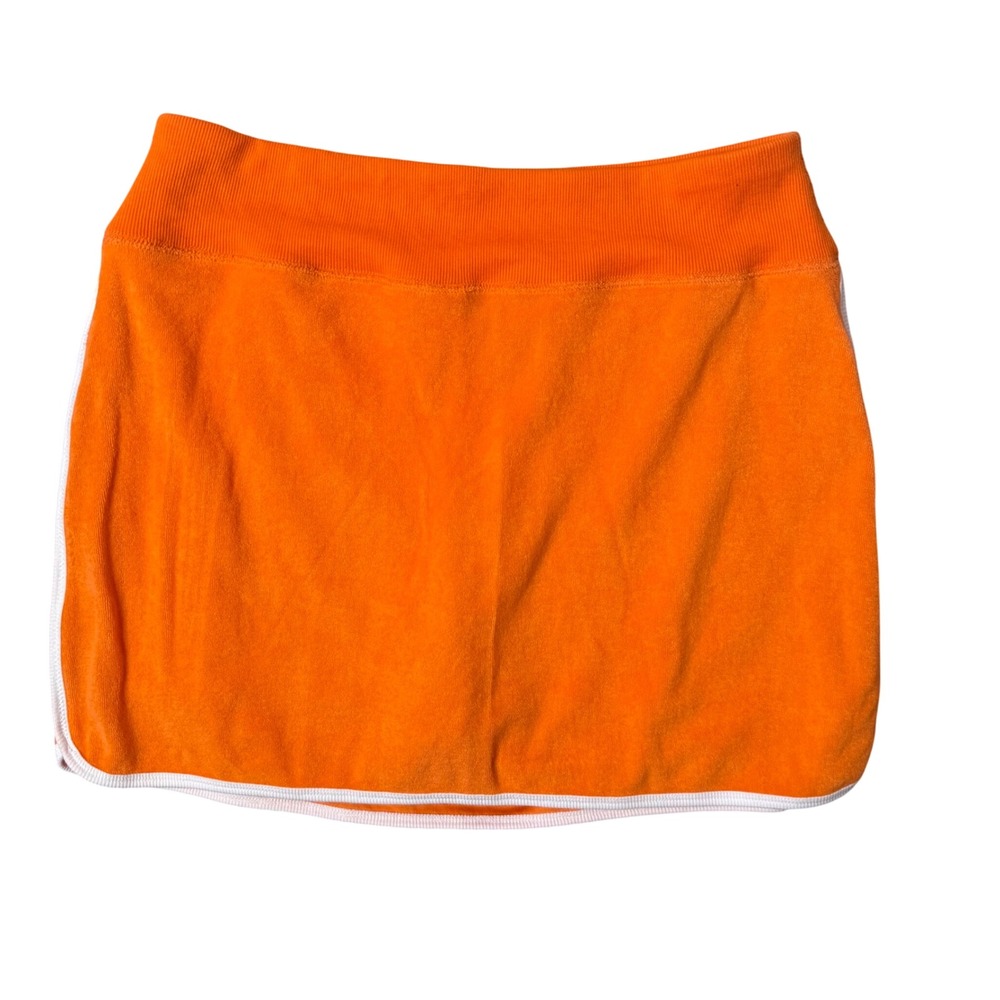 Boston Proper Terry Cloth Skort Size M Orange Y2K Retro Tennis Sporty McBling